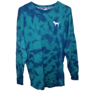 PINK Tie Dye Long Sleeve Light Weight Sweatshirt - Women's XS